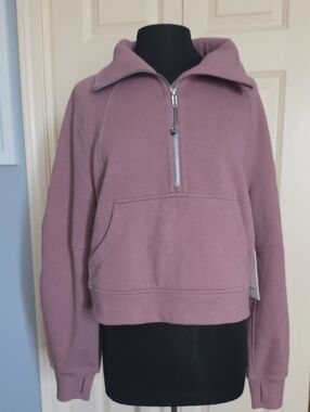 Mauve Half-Zip Pullover Hoodie
